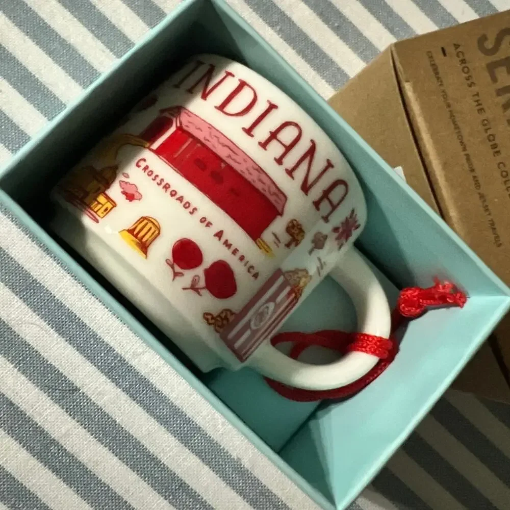 Starbucks Been There Series Indiana Ornament Mug 2018 New in Box NIB